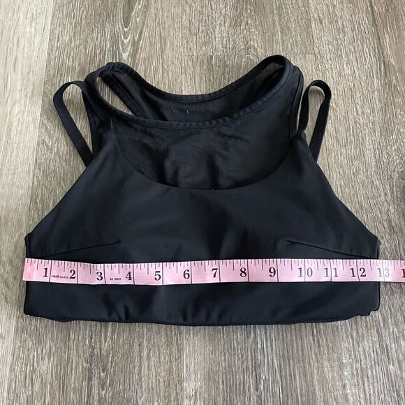 Gymshark Women's Black Stretch Mesh Layer Sports Bra - Picture 7 of 9